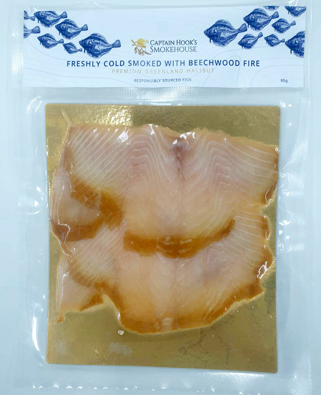 Premium Cold Smoked Atlantic Halibut 80G | ปลาฮาลิบัทรมควัน 80 กรัม