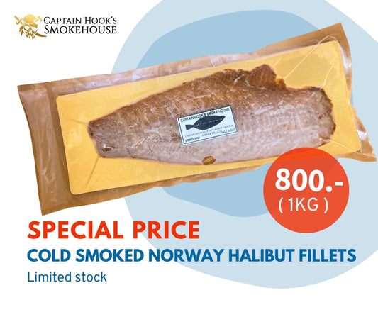 Cold-Smoked Norway Halibut 1KG / ปลาฮาลิบัทรมควัน 1 กิโลกรัม