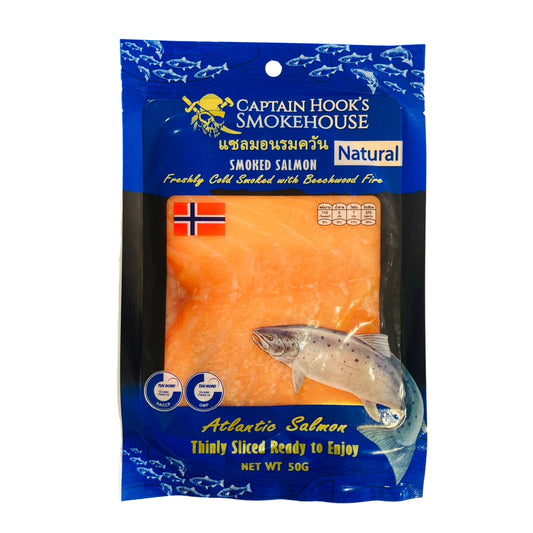 Norway Salmon Cold Smoked 50g | นอร์เวย์แซลม่อนรมควัน 50ก.